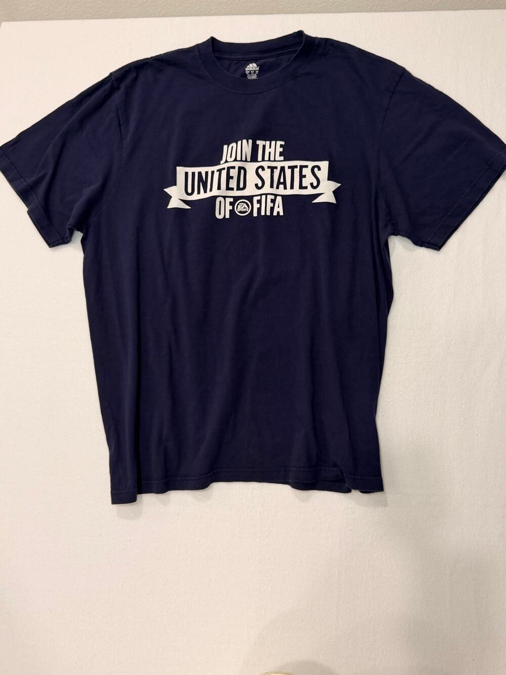 Vintage Adidas EA Sports FIFA Soccer T-Shirt Men’s 2XL Navy Graphic Tee USA
